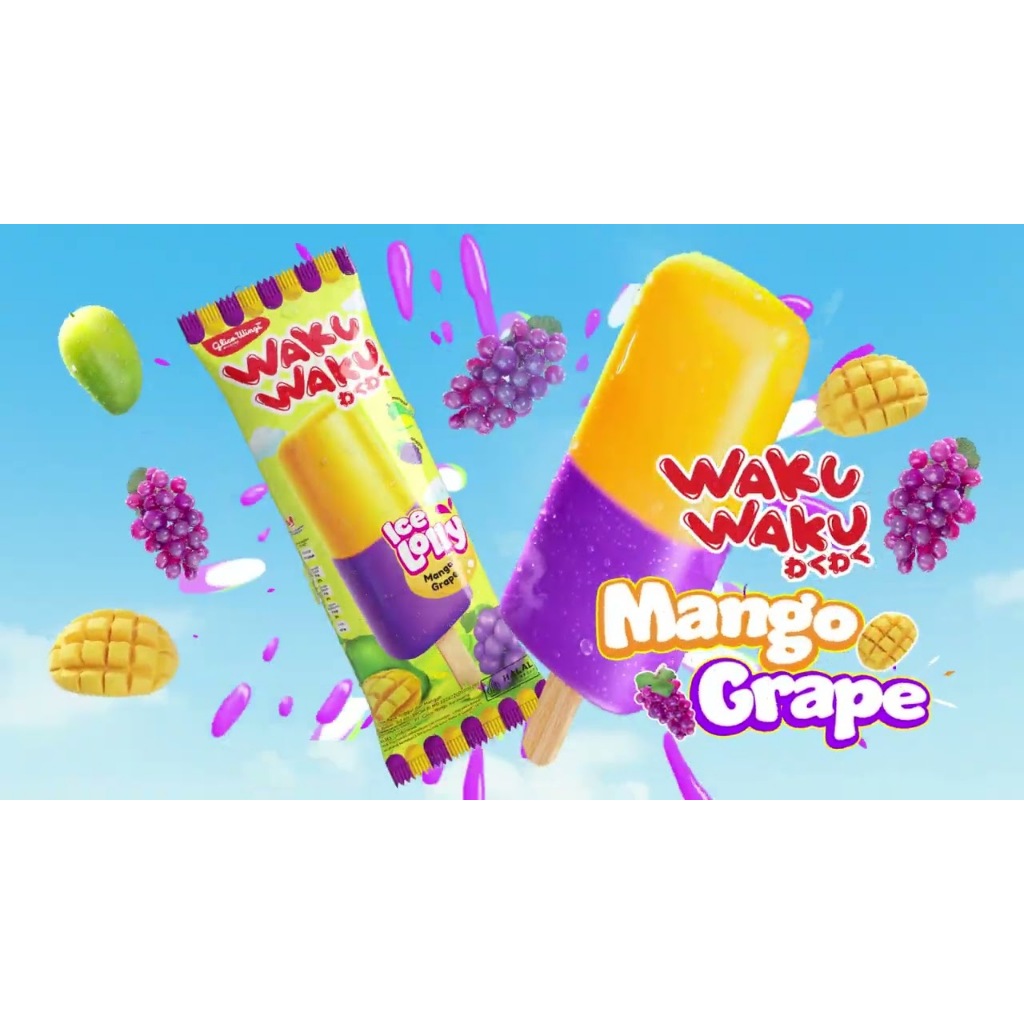 WAKU WAKU ICE LOLLY MANGO GRAPE